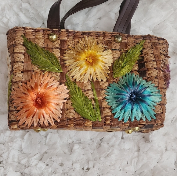 Vintage,a piece of art straw bag - Picture 1 of 7